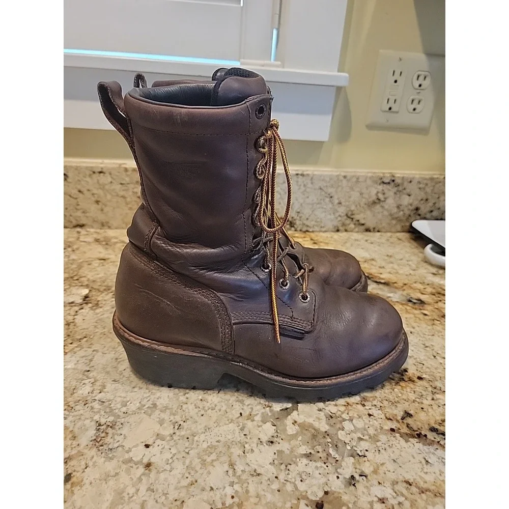 Red Wing Loggermax Leather Work Boots Mens 8.5D Leather Waterproof EH620 Vibram